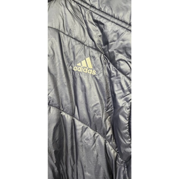 Men's Adidas 3 Stripe TS Climaproof Puffer Black On‎ Black Jacket Size XL - Picture 6 of 10